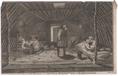 View of the Inside of A Winter Habitation in Kamtschatka